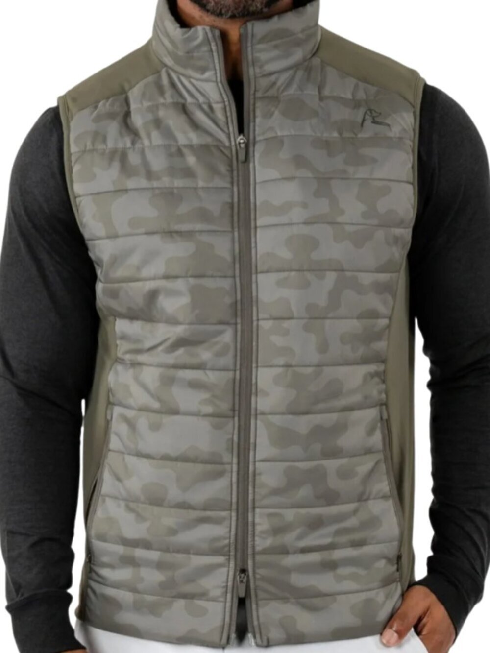 Rhoback Fulton Performance Puffer Vest The Ruck Camo Golf Green - NWT - Medium